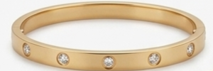 Elegant Gold-Tone Crystal Studded Bangle Bracelet elegant gold tone crystal studded bangle bracelet
