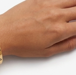elegant gold tone crystal studded bangle bracelet