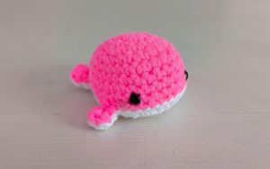 baby blue crochet whale