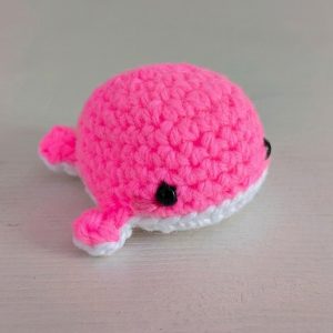 baby blue crochet whale