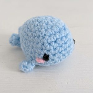 baby blue crochet whale